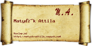 Matyók Attila névjegykártya